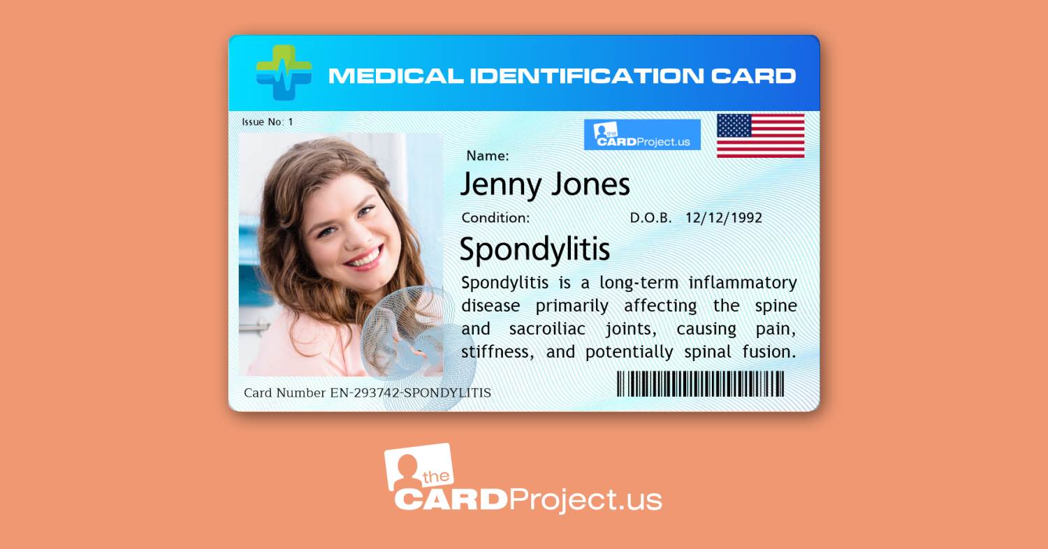 Spondylitis Premium Medical Card (FRONT)